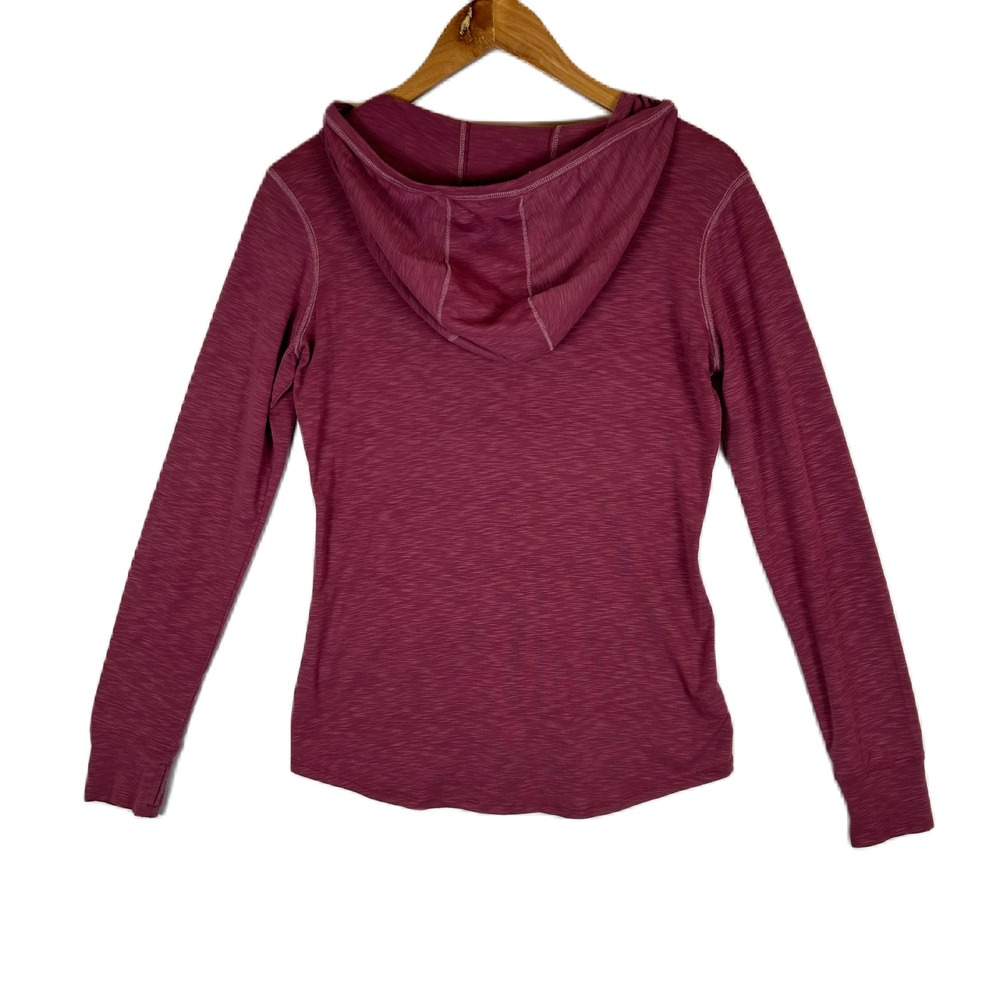 Kuhl Womens Burgundy Sora Hoody‎ Long Sleeve Hooded Henley Shirt Size Small - Picture 2 of 12
